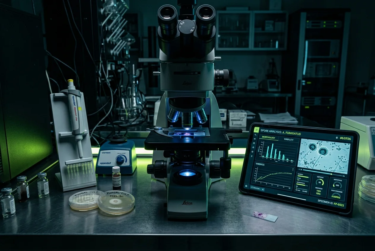 Clinical Microbiology & Pathology Diagnostics under Research Optical Microscope